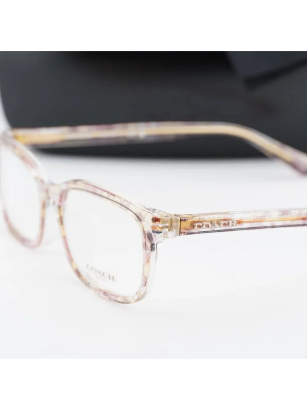 Coach HC6174F 5695 Rectangle Eyeglasses 54mm - Transparent Pink Floral Print